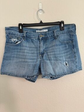 Old Navy Light Blue Distressed Denim Cutoff Shorts